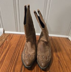 Masterson Boot Co. Tan Leather Cowboy Boots Men's 9.5